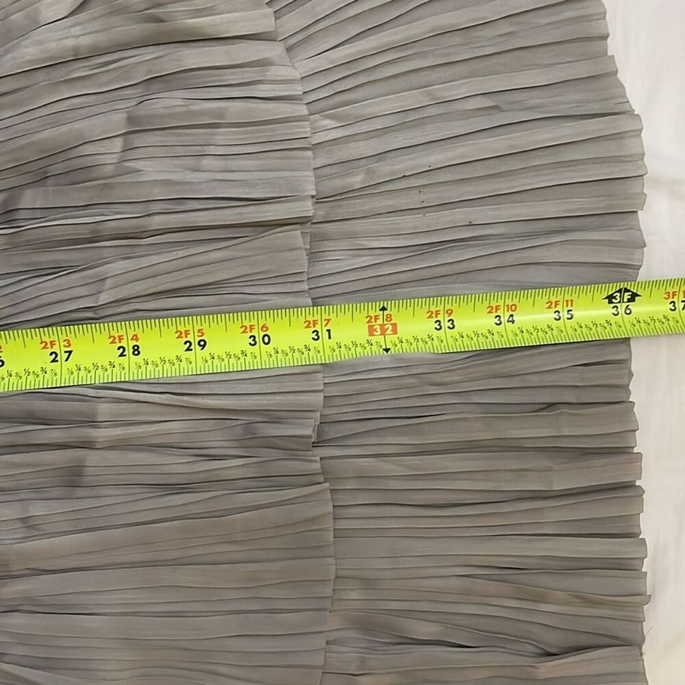 Current Air Gray Split Neck Flutter Sleeve Smocke… - image 8